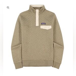 Patagonia Worn Wear Cotton Quilt Snap Pullover in Sage Khaki Size XL